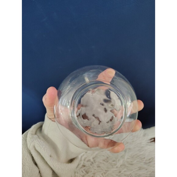 Vintage Metzke Pewter Dogwood Blossoms & Bird Glass Potpourri Trinket Dish - Picture 3 of 7